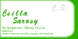 csilla sarosy business card
