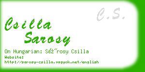 csilla sarosy business card